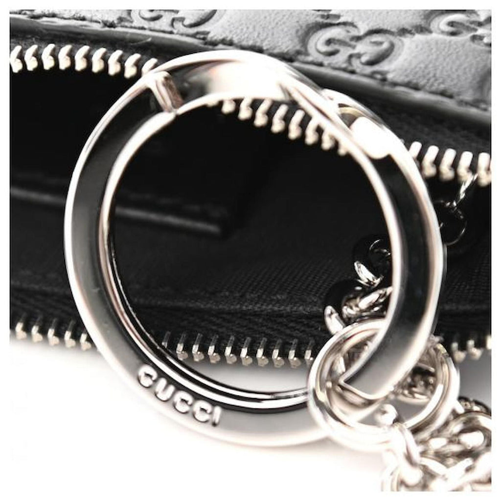 Gucci Micro GG Black Leather Key Case - Elegance Meets Practicality