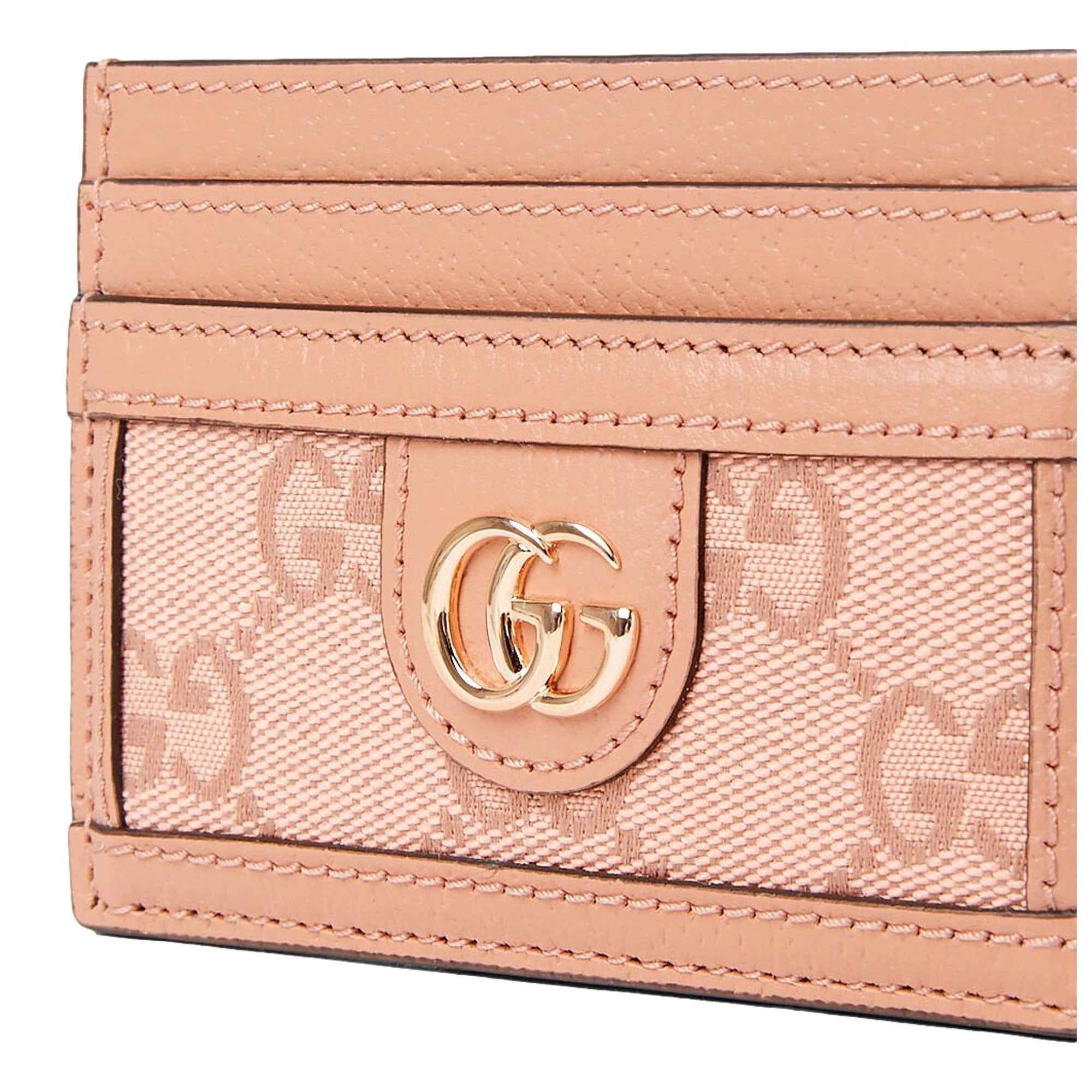 Gucci Ophidia Pink Canvas Card Holder - Elegance Meets Functionality