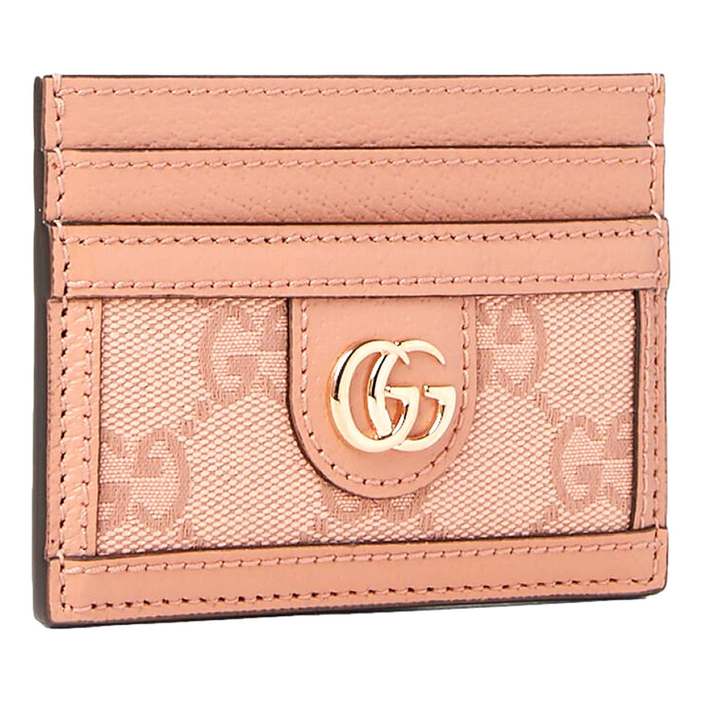 Gucci Ophidia Pink Canvas Card Holder - Elegance Meets Functionality