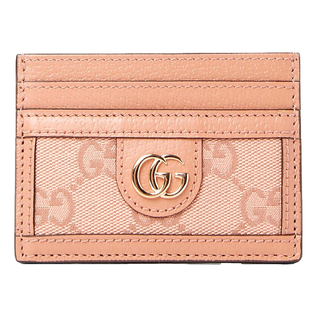 Gucci Ophidia Pink Canvas Card Holder - Elegance Meets Functionality