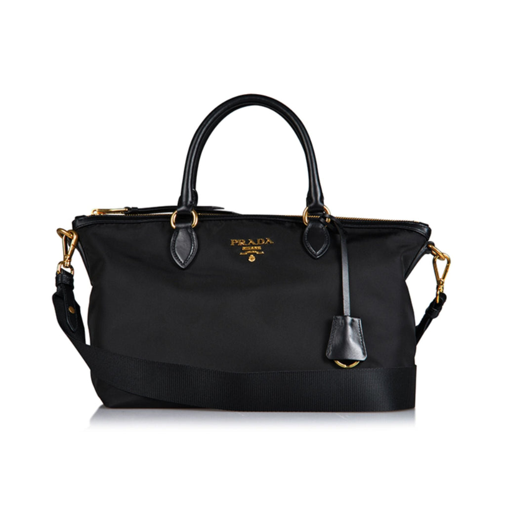 Prada Black Nylon Crossbody Tote - Versatile Everyday Luxury Bag