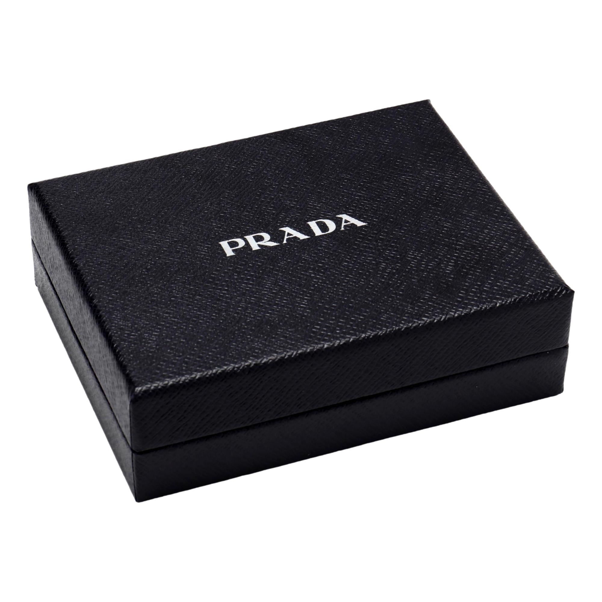Prada Black Calfskin Leather Card Case Wallet - Luxury & Practical