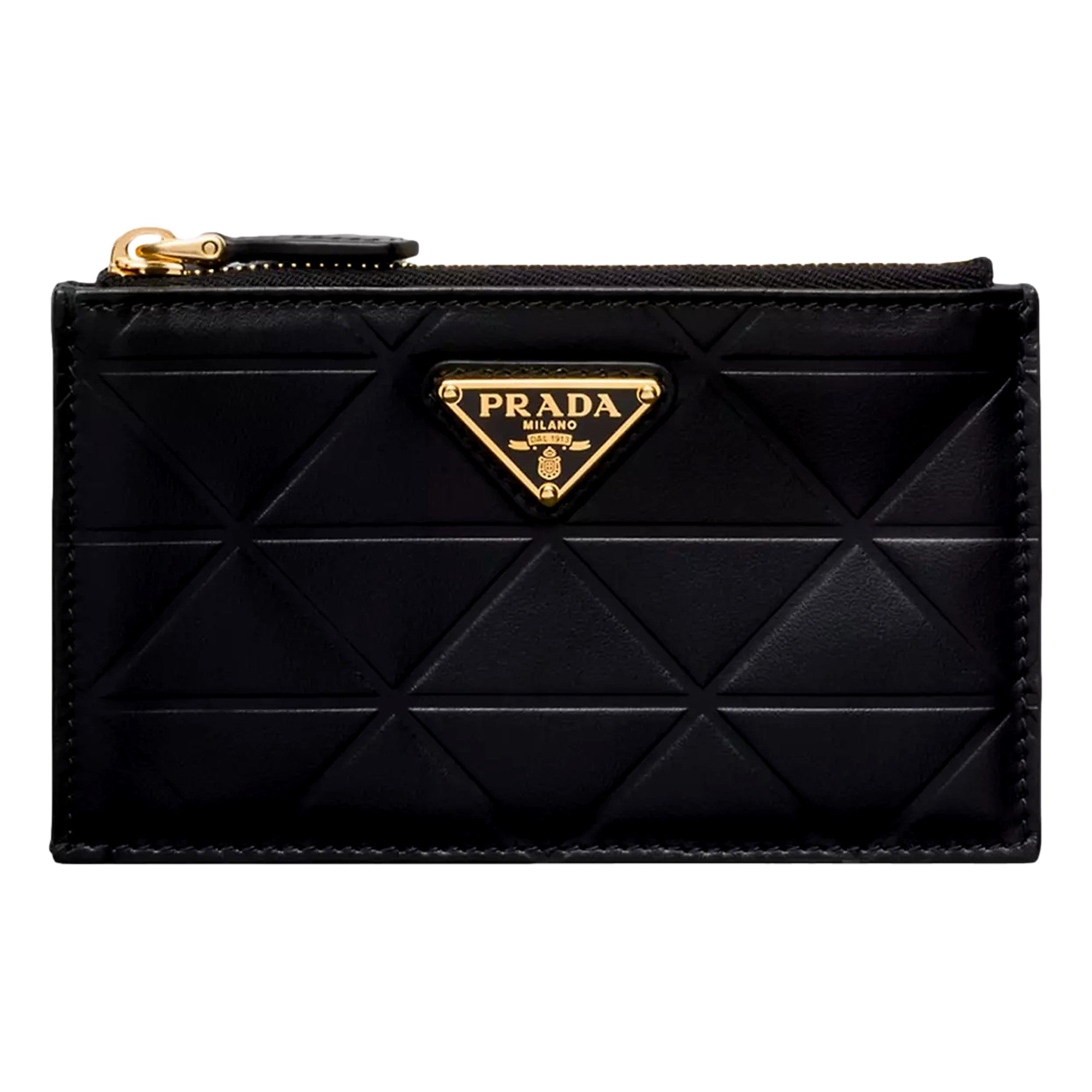 Prada Black Calfskin Leather Card Case Wallet - Luxury & Practical