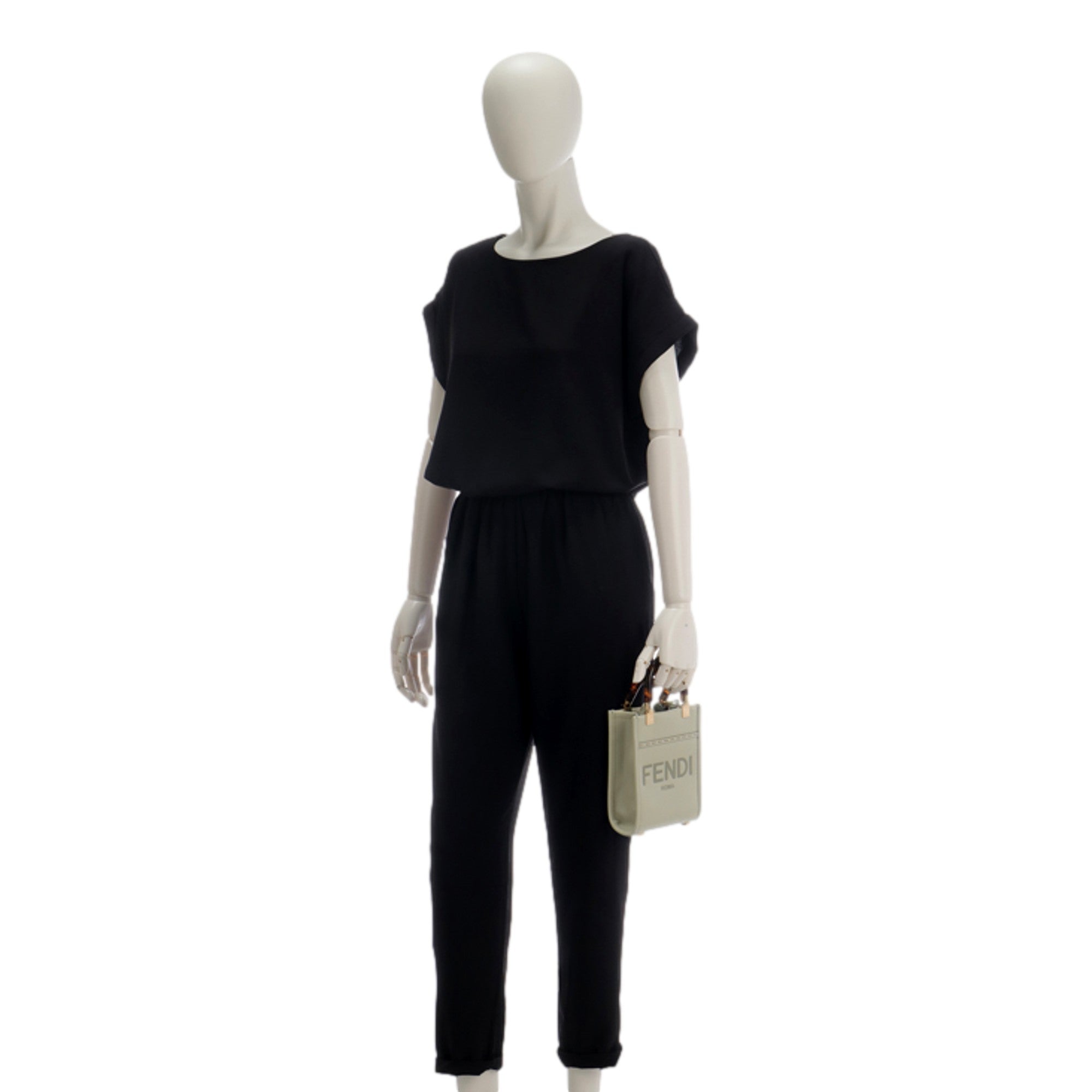 Fendi Sunshine Shopper - Stylish Green Tea Crossbody Handbag