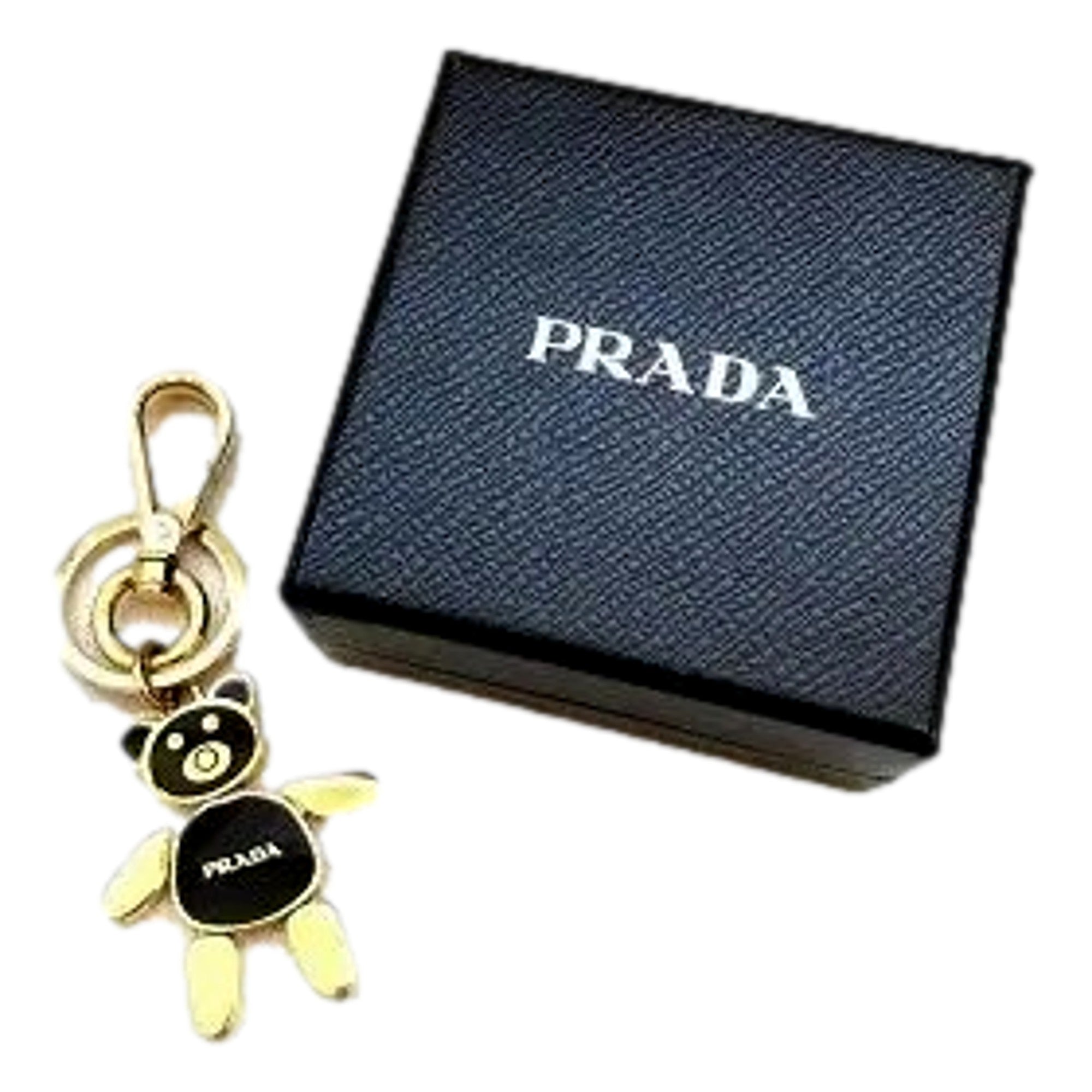 Prada Teddy Bear Charm Keychain - Elevate Your Handbag Style