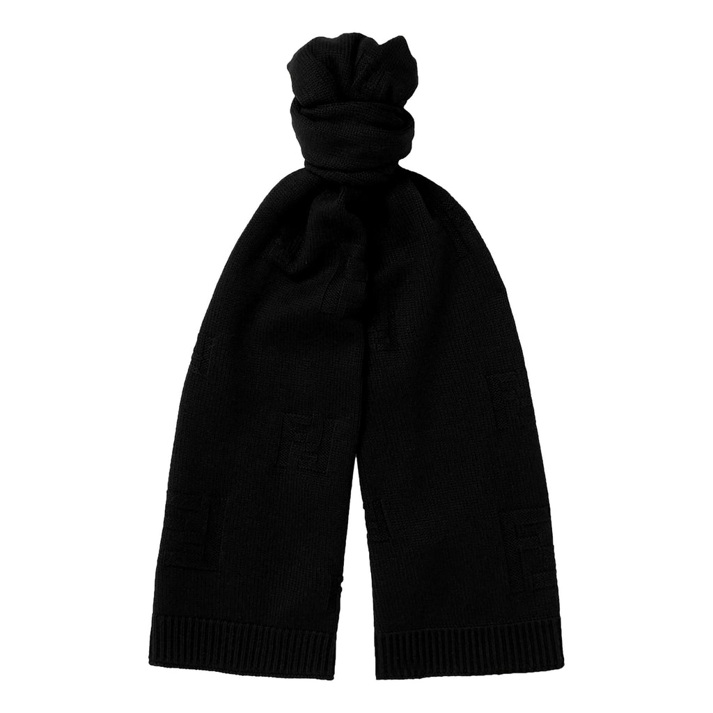 Fendi FF Wool Scarf: Luxurious Jacquard Warmth, Italian-Made Elegance