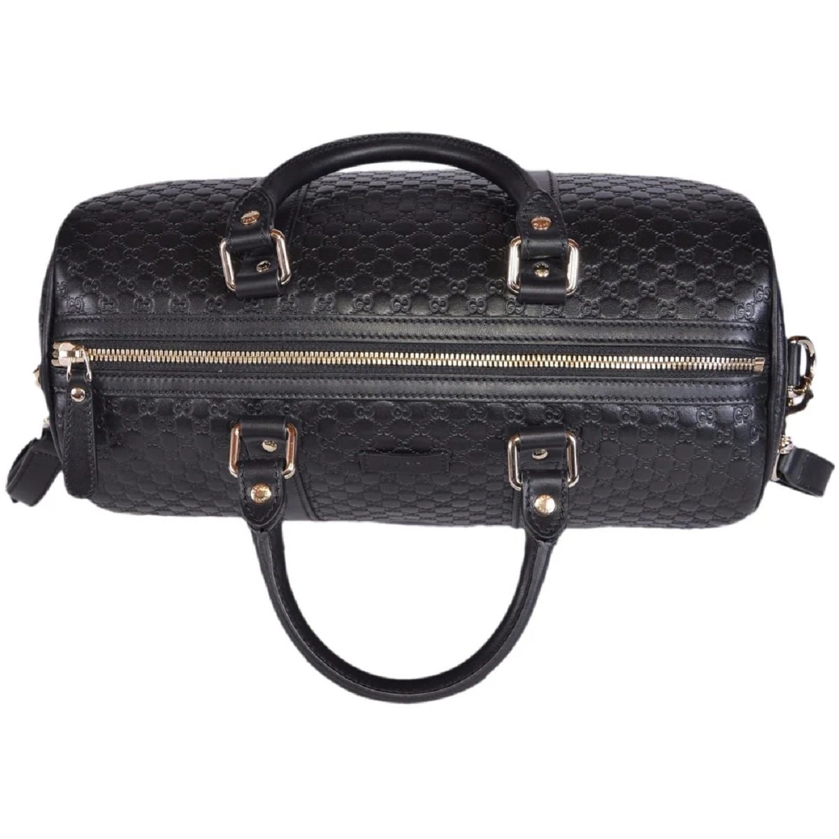 Gucci Black Leather Boston Bag - Iconic GG Design & Versatile Style