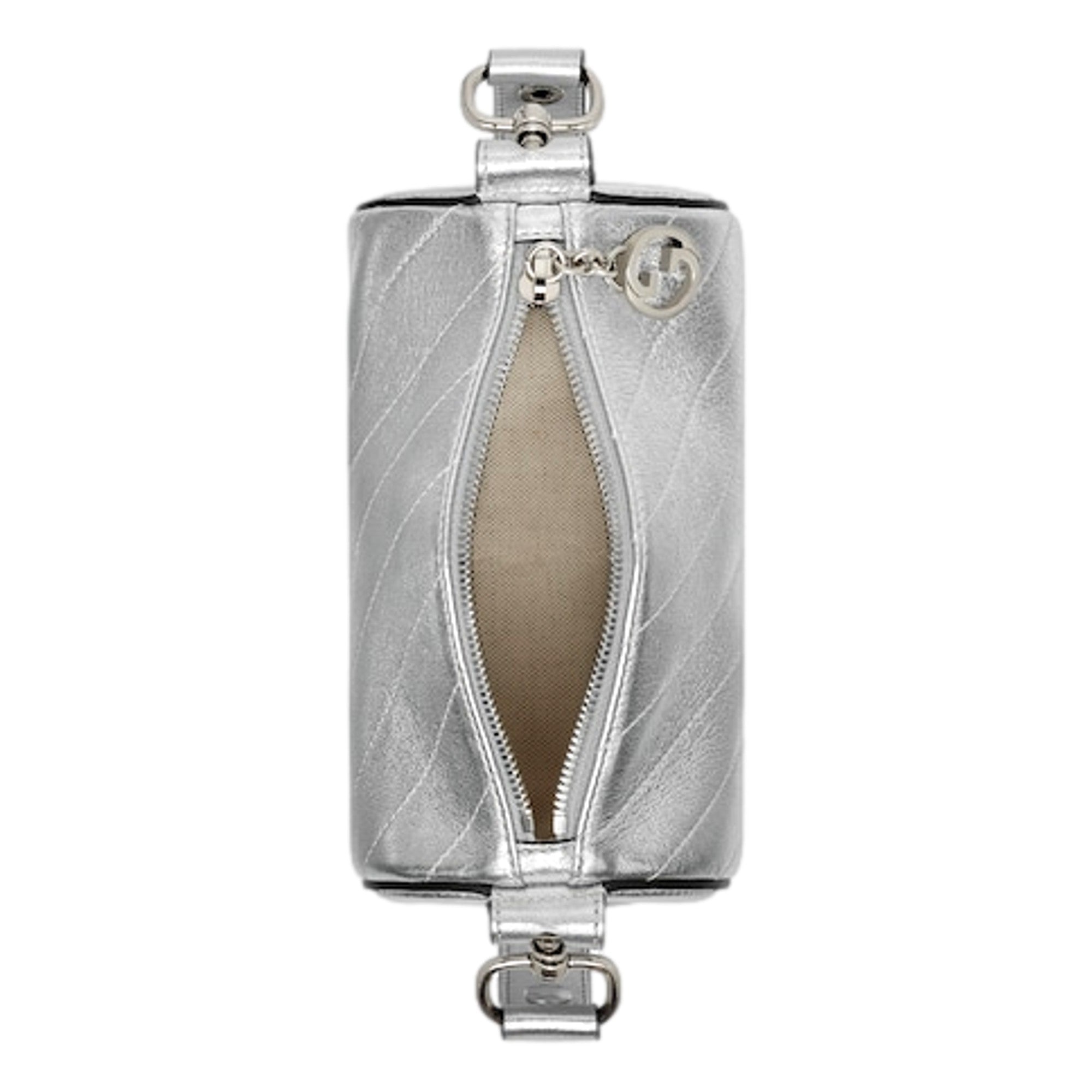 Gucci Blondie Mini Shoulder Bag - Metallic Silver Elegance