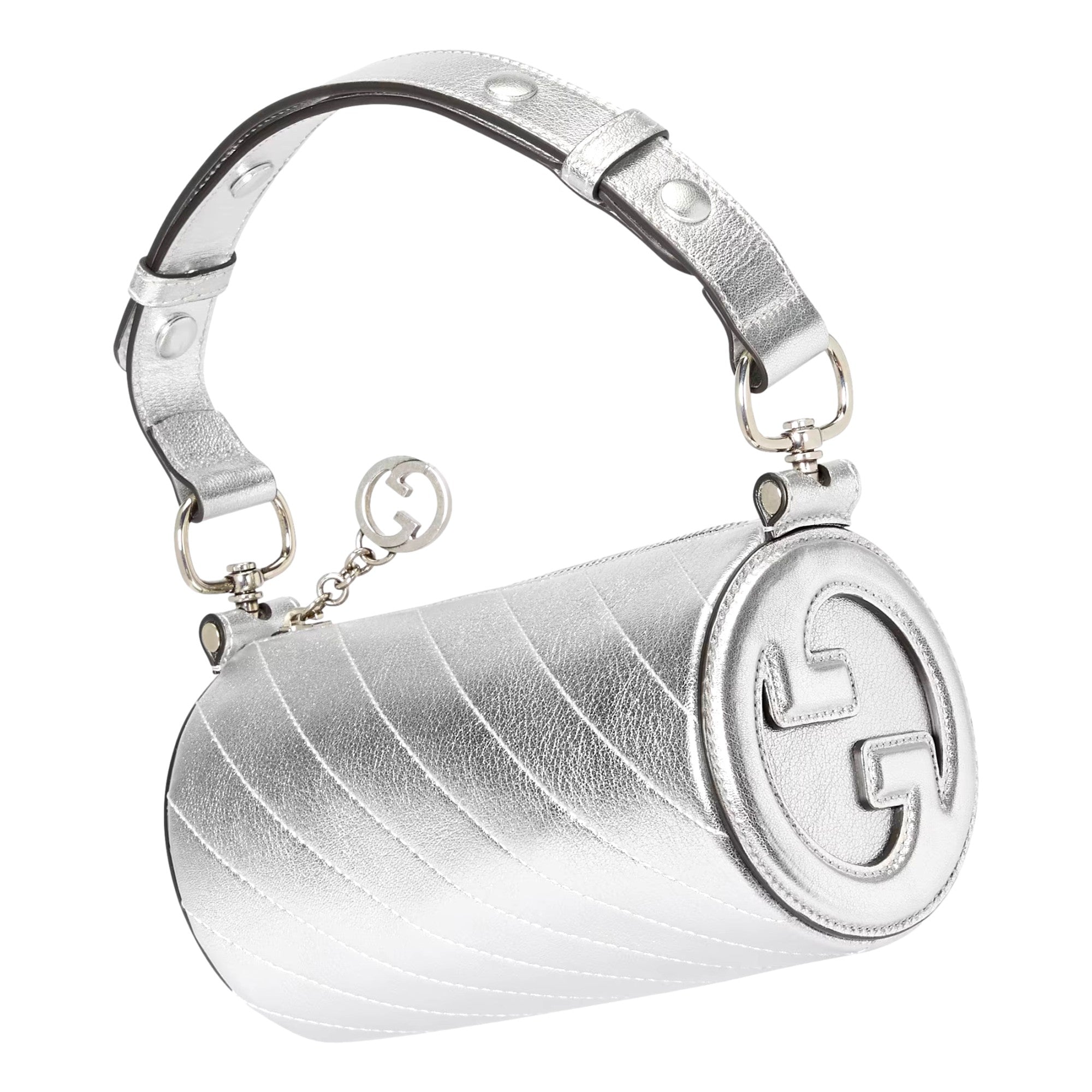 Gucci Blondie Mini Shoulder Bag - Metallic Silver Elegance