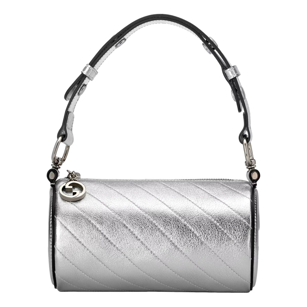 Gucci Blondie Mini Shoulder Bag - Metallic Silver Elegance