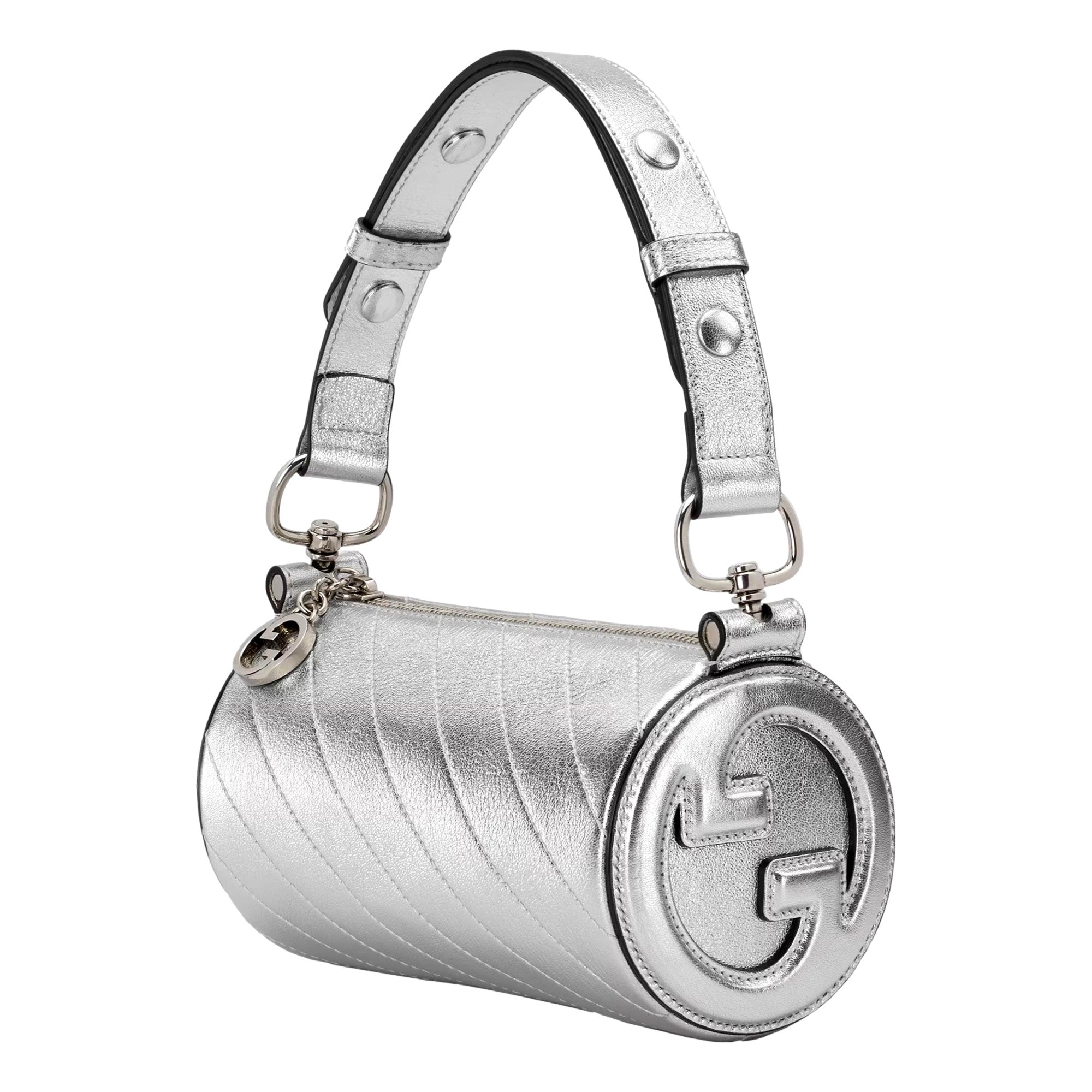 Gucci Blondie Mini Shoulder Bag - Metallic Silver Elegance