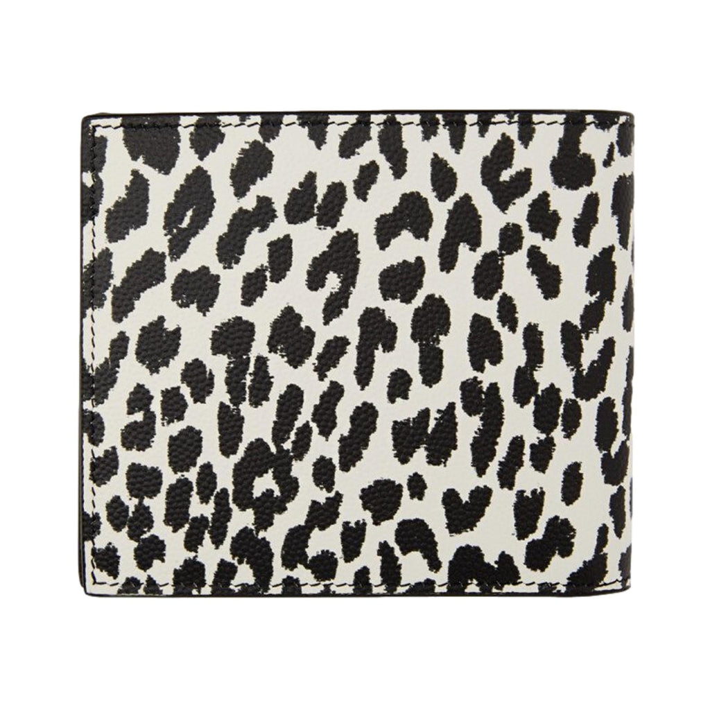 Saint Laurent Leather Bifold Wallet - BabyCat Leopard Print