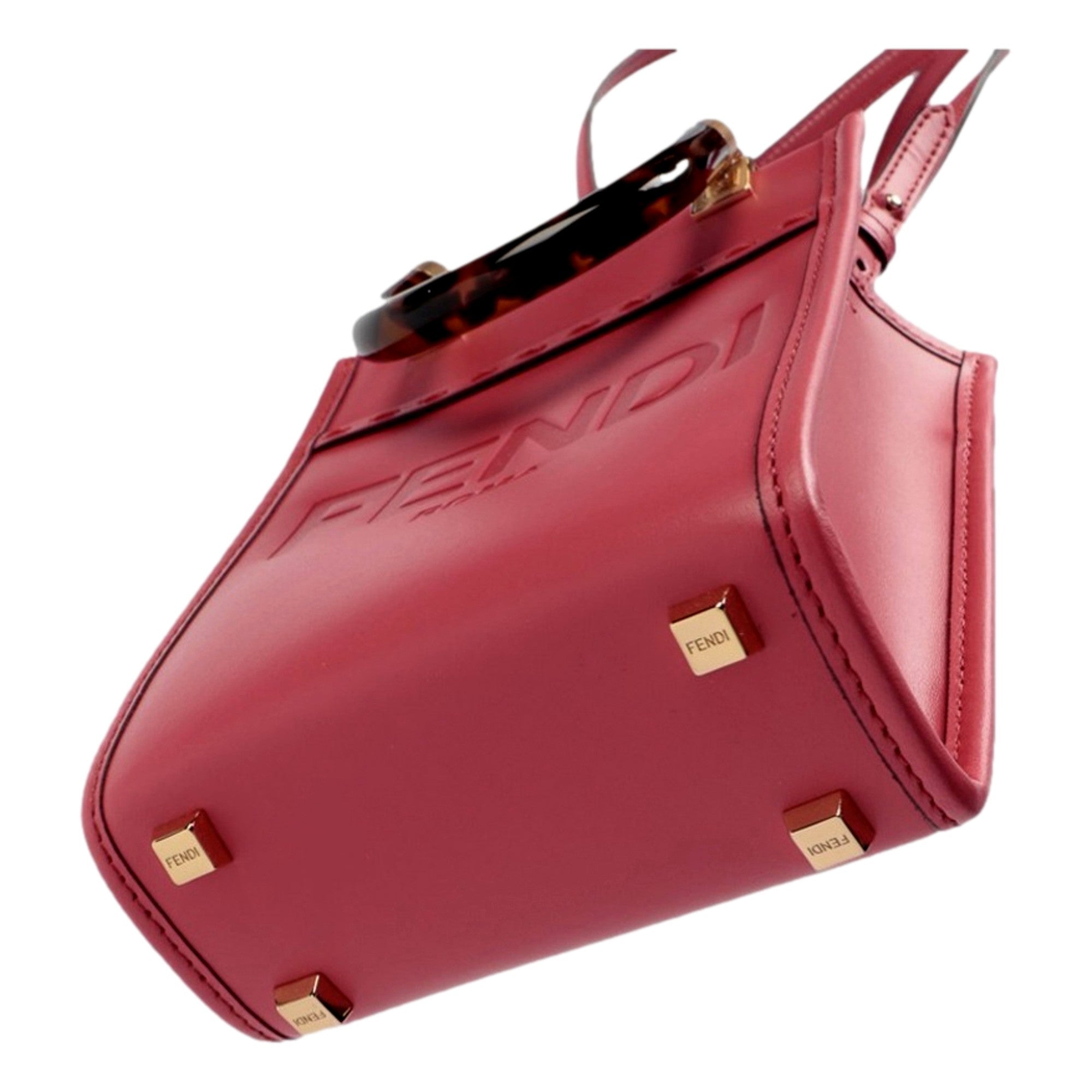 Fuchsia Fendi Shopper - Luxurious Leather Crossbody Handbag