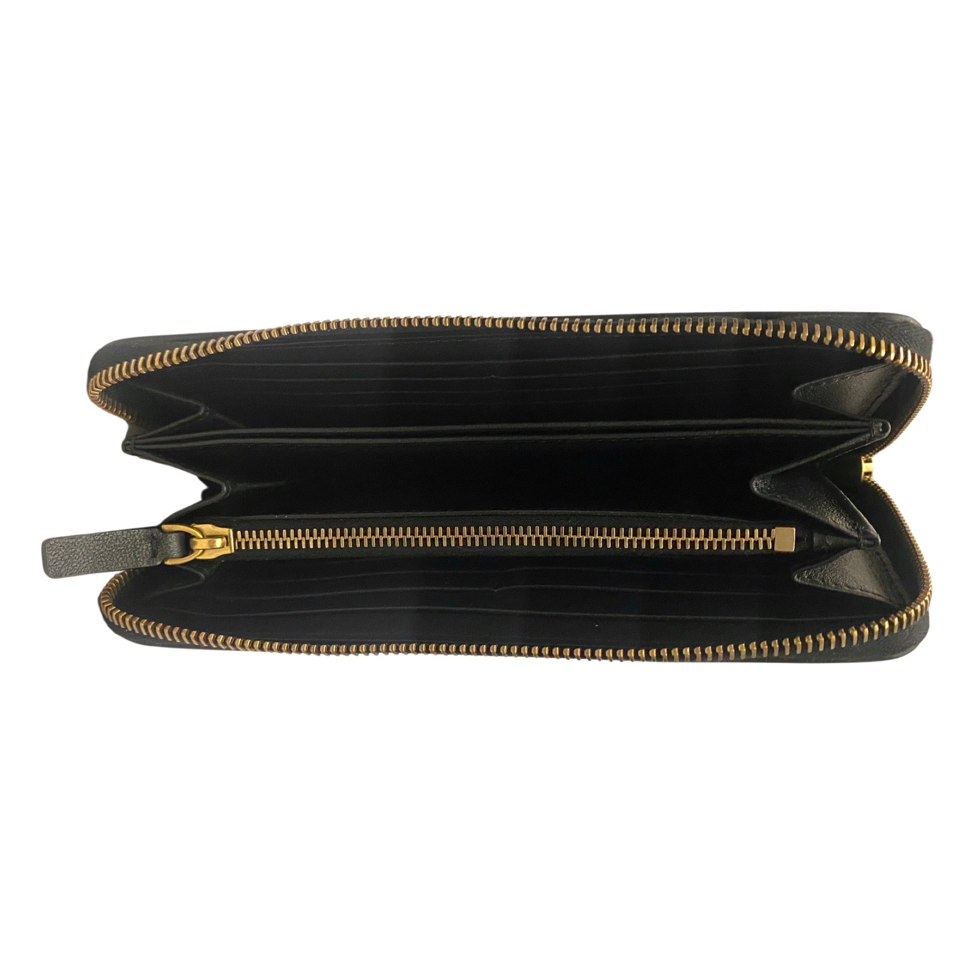 Valentino Long Wallet - Elegant Black Leather Zip-Around Accessory