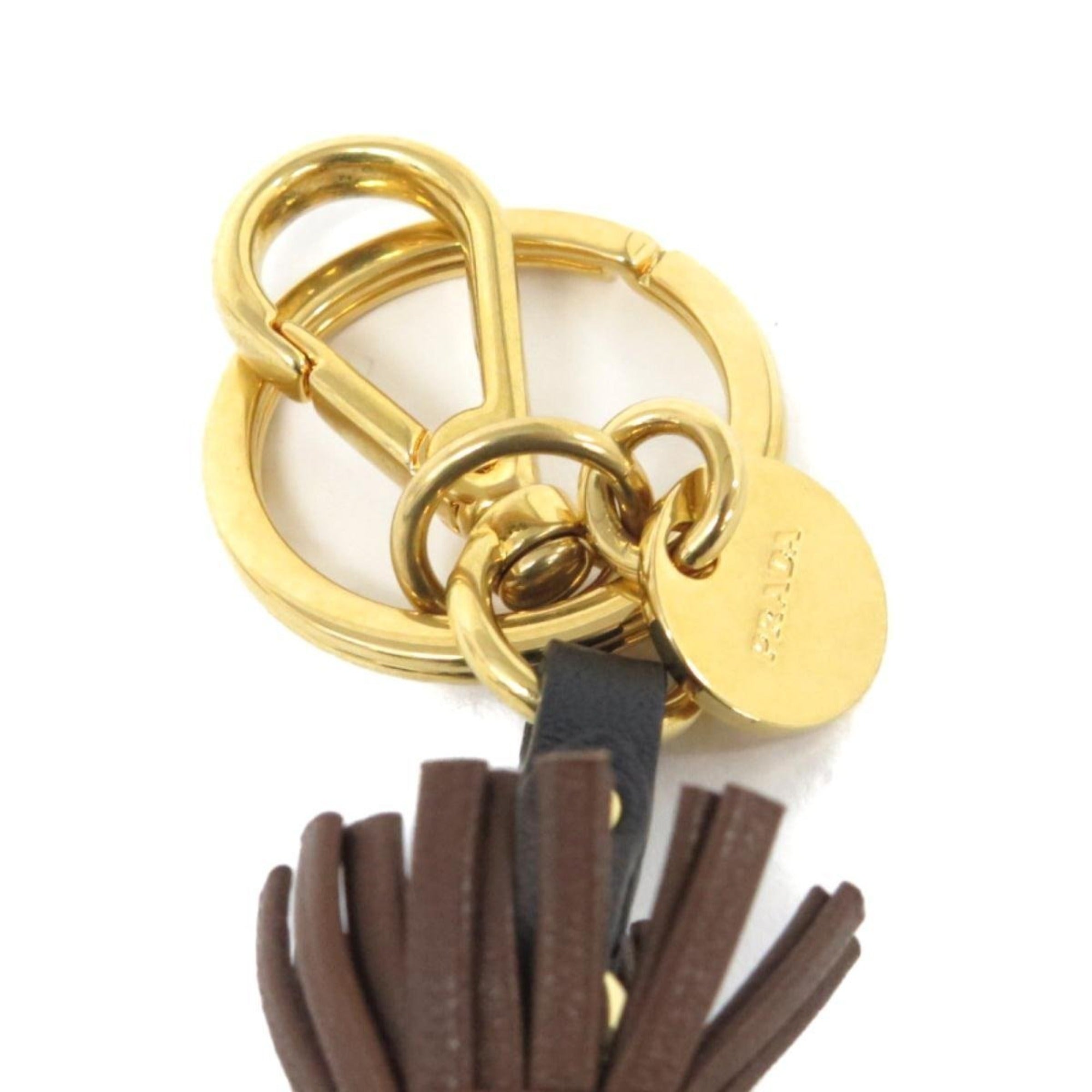 Prada Jasmine Doll Keyring - Luxury Blue Leather Charm Accessory
