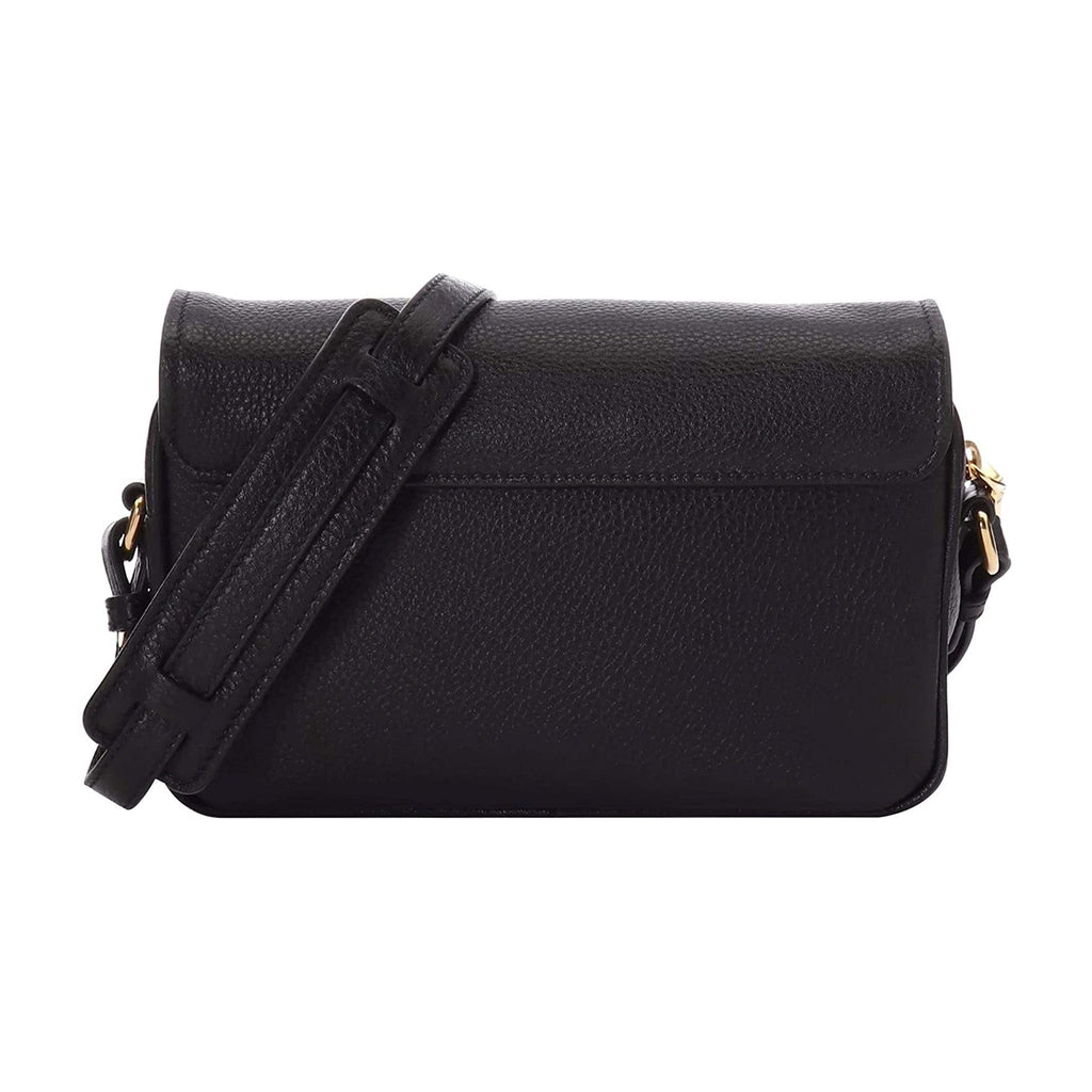 Prada Vitello Phenix Crossbody - Elegant Black Leather Flap Bag