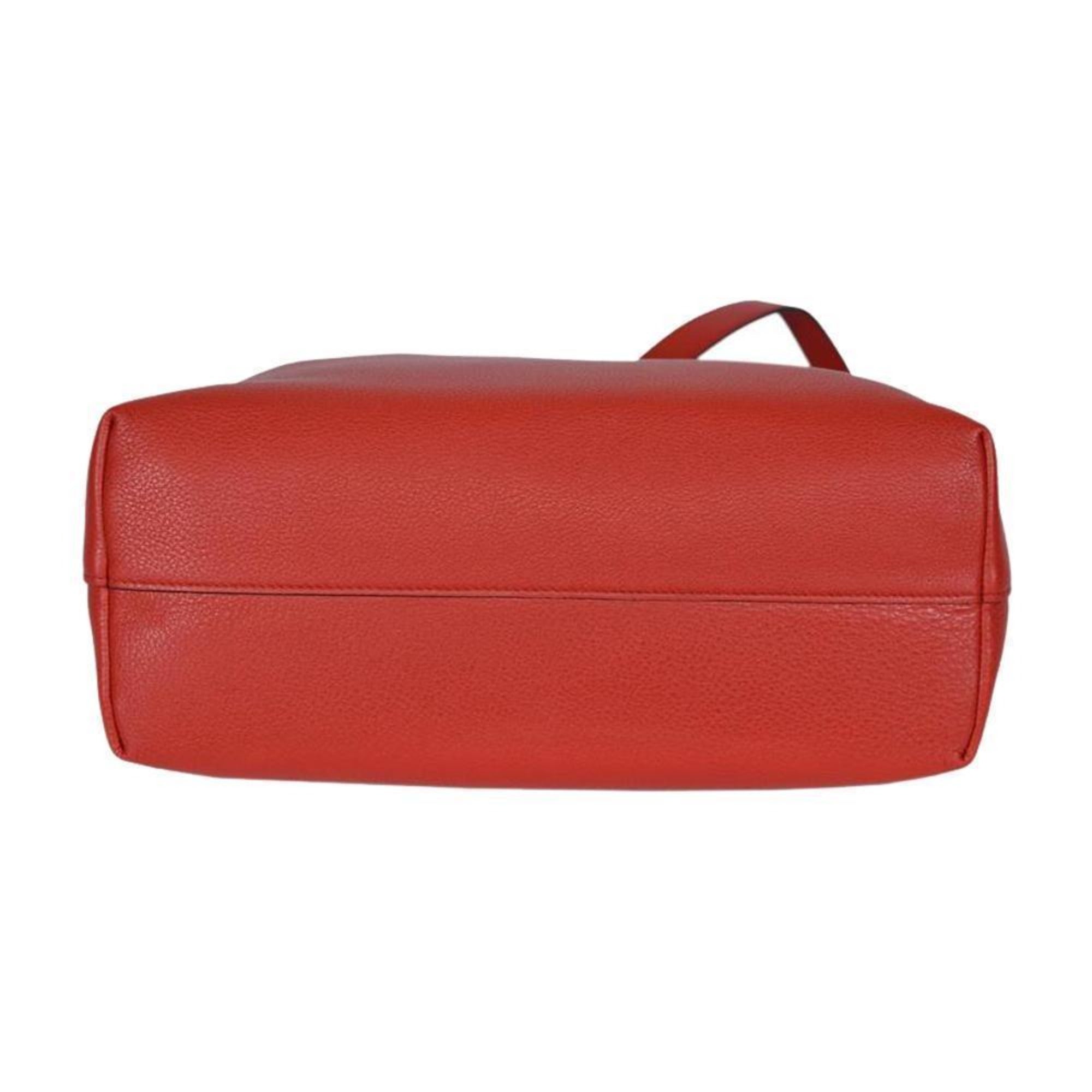Prada Red Leather Shopping Tote - Timeless Elegance & Practical Design