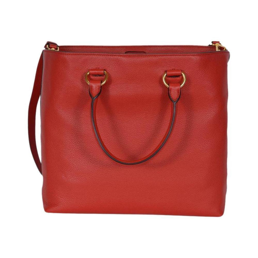 Prada Red Leather Shopping Tote - Timeless Elegance & Practical Design