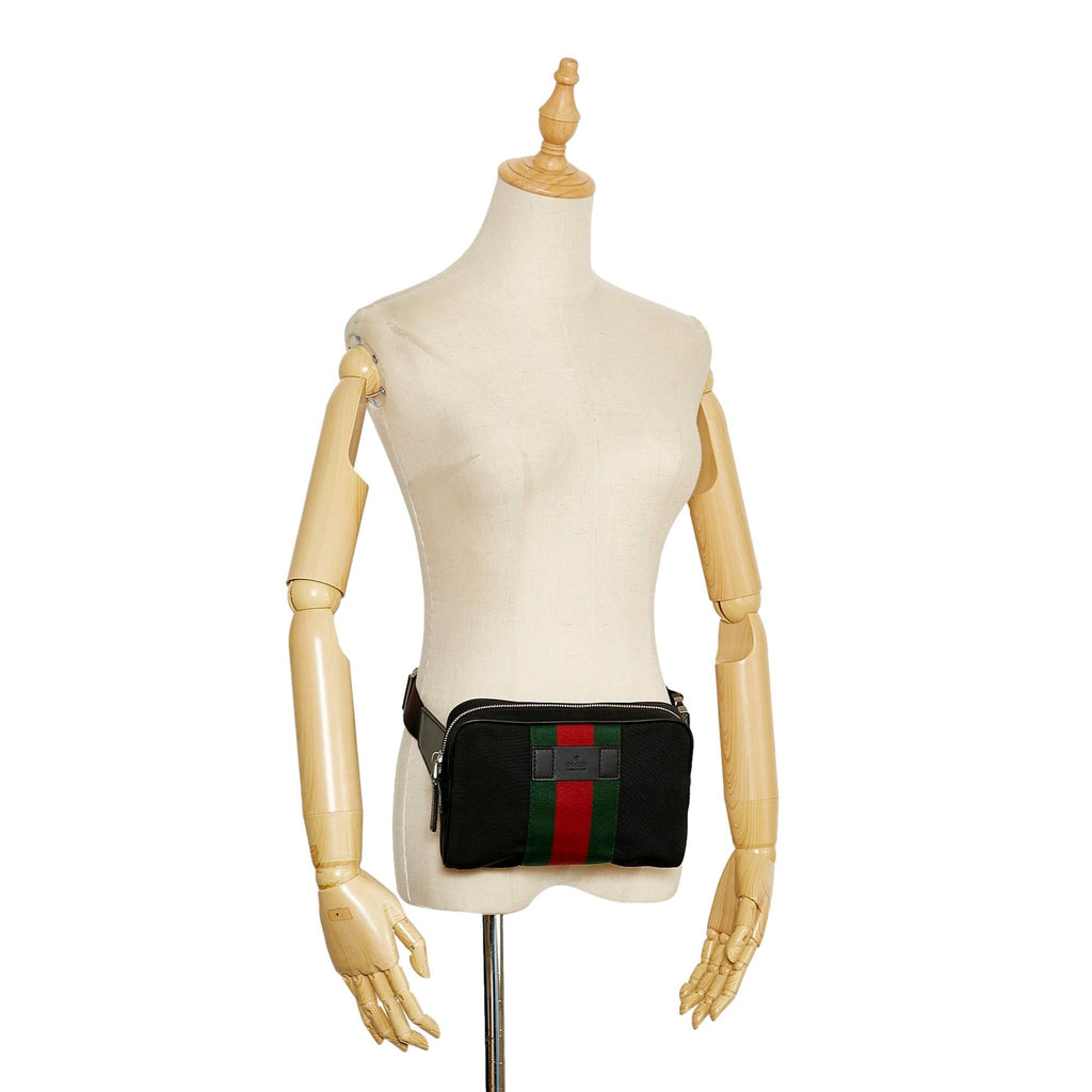 Gucci Techno Web Belt Bag - Stylish & Practical Canvas Accessory