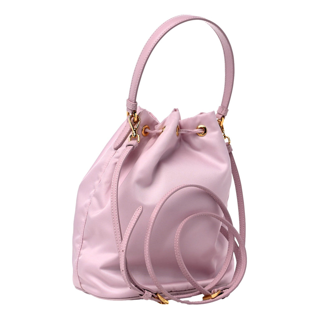 Chic & Sustainable: Prada Pink Re-Nylon Bucket Crossbody Bag
