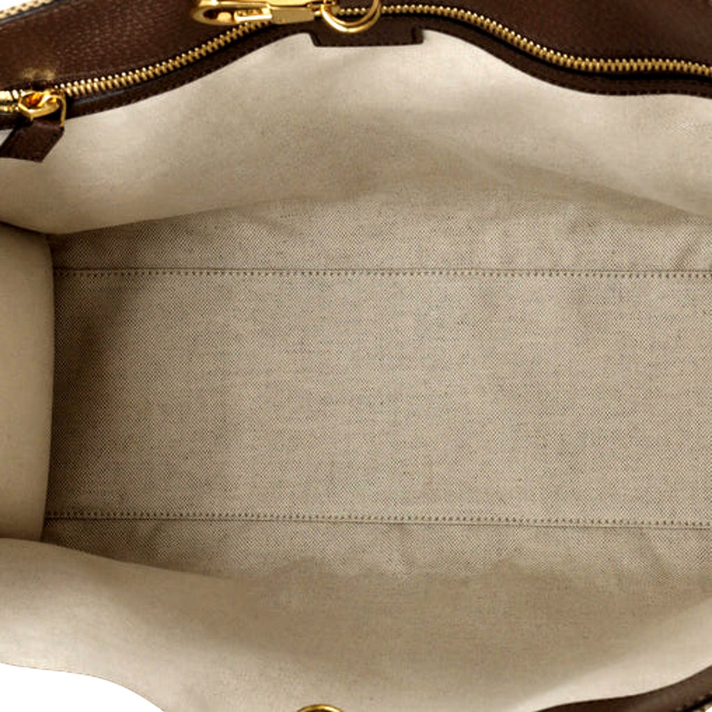 Gucci Jumbo GG Tote Bag - Luxury with Web Stripe & Leather Trim