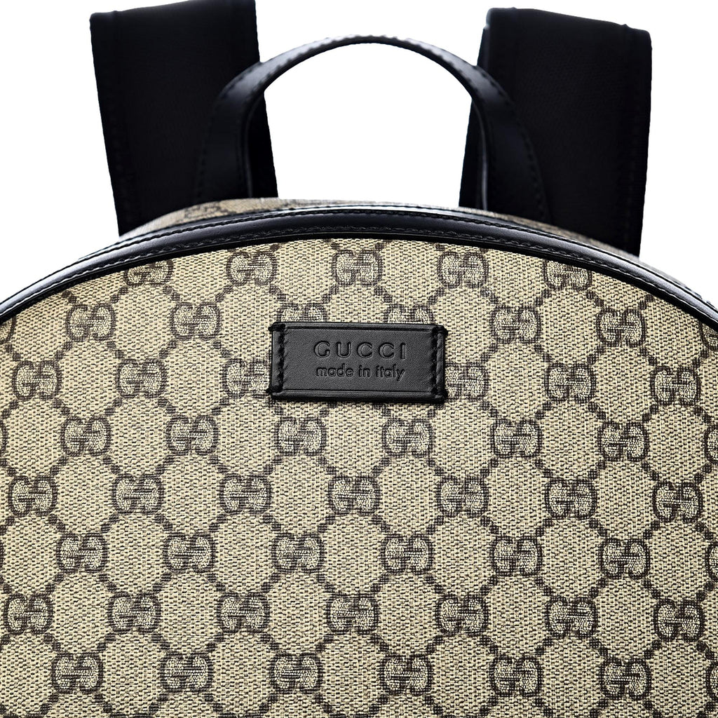 Stylish Gucci Backpack Men Black - Durable GG Supreme Canvas