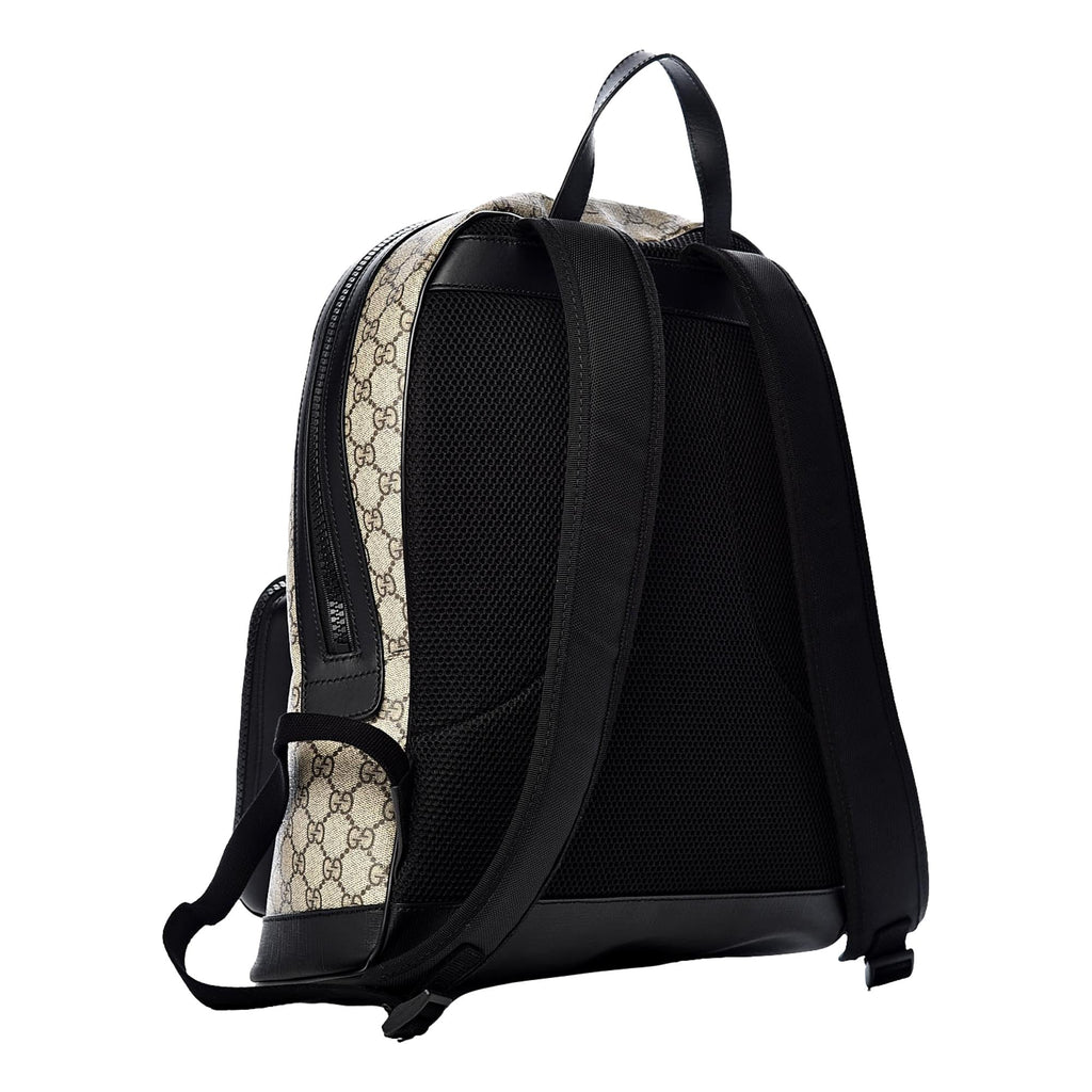 Stylish Gucci Backpack Men Black - Durable GG Supreme Canvas
