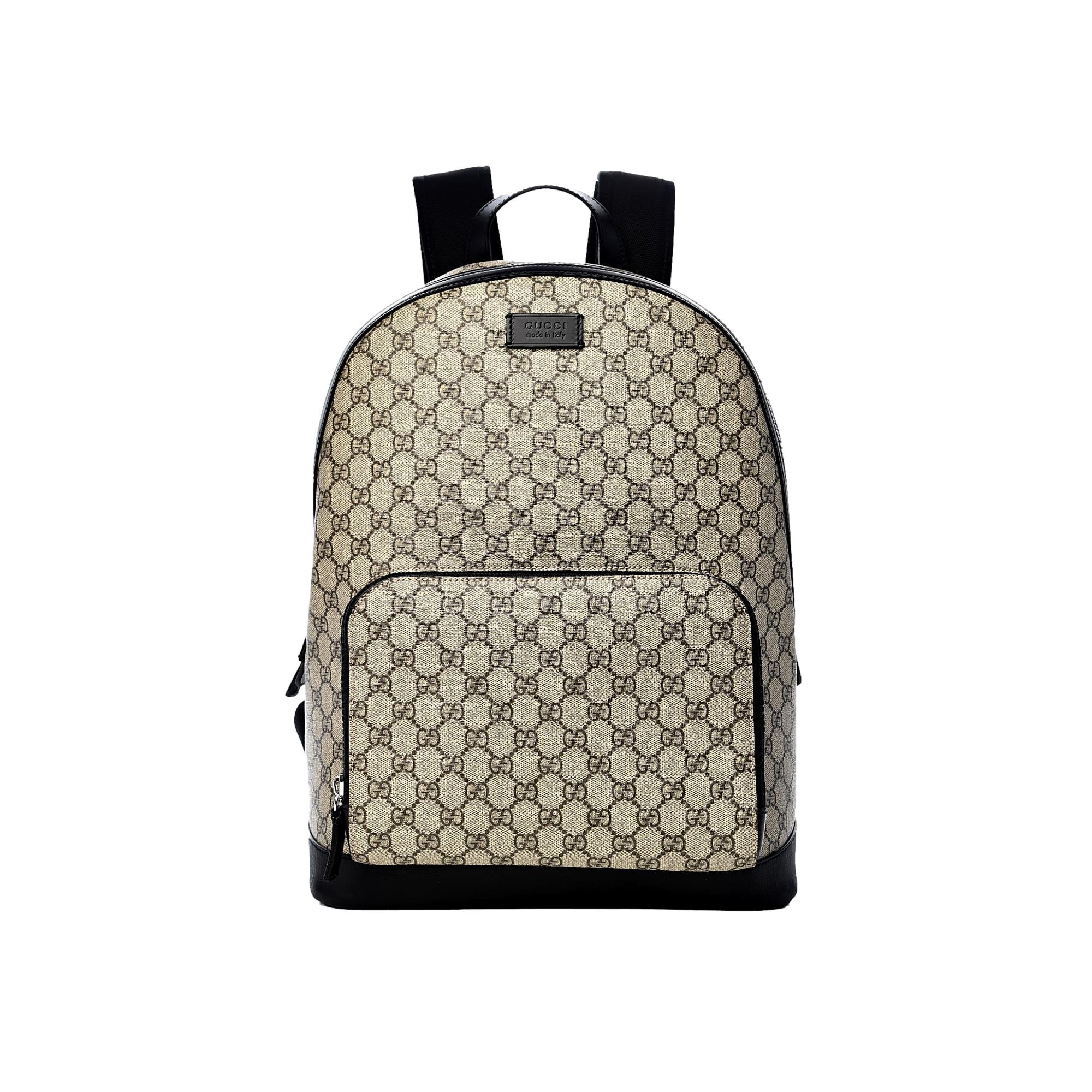 Stylish Gucci Backpack Men Black - Durable GG Supreme Canvas