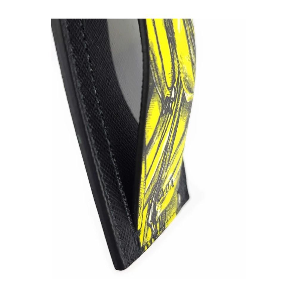 Prada Banana Leather Keychain: Stylish Luxury Name Tag