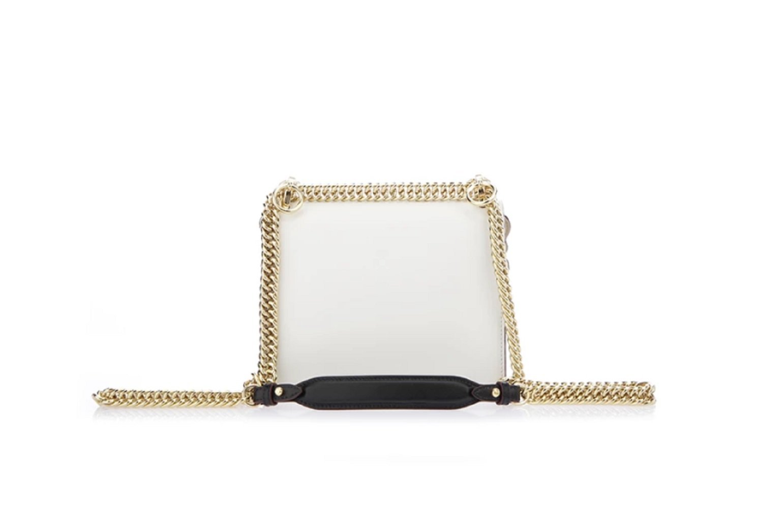 Fendi Kan I White Leather Bag - Elegance with Floral Flair