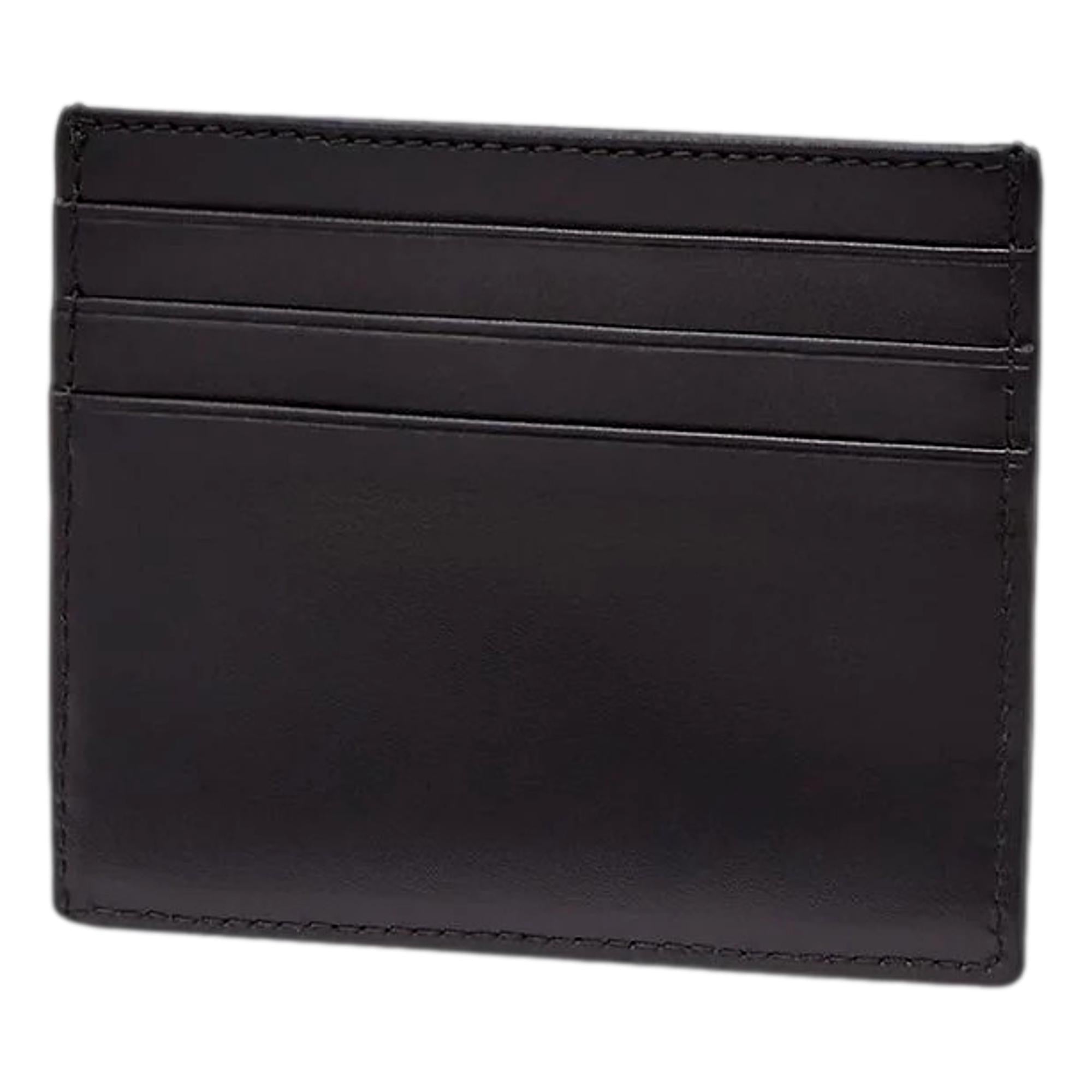 Fendi Roma Card Case Wallet: Elegant Black Leather, Perfect for All