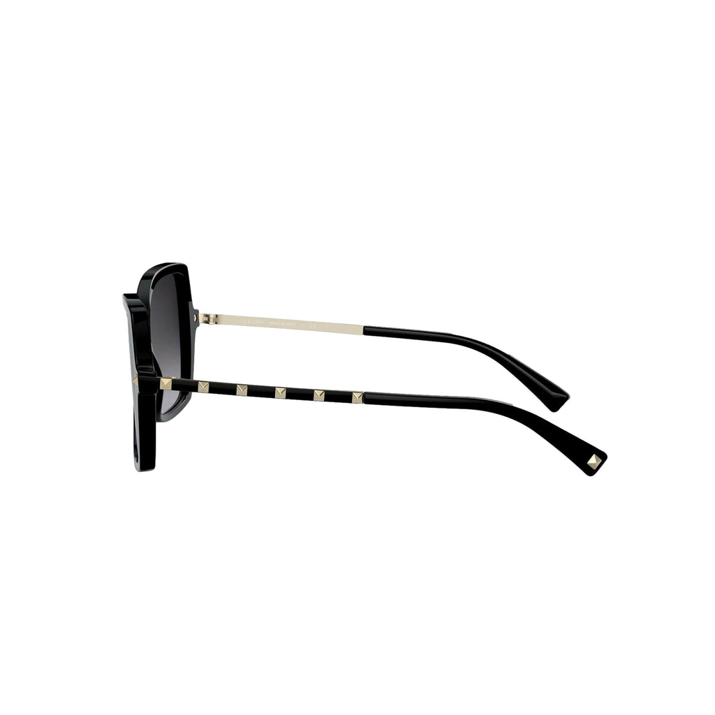 High End Sunglasses: Valentino Garavani Black Studded Eyewear