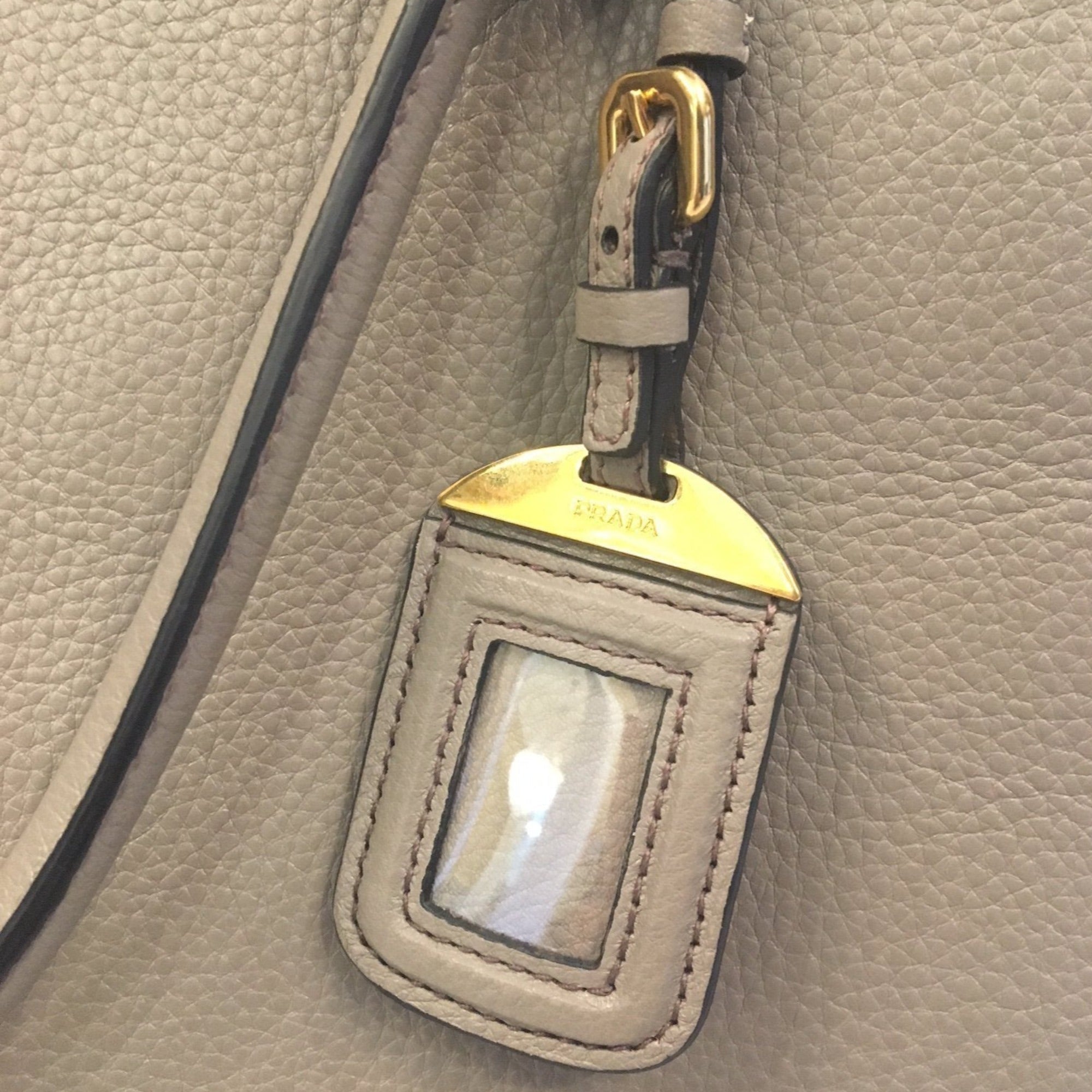 Chic Prada Gray Vitello Phenix Tote - Stylish & Functional Handbag