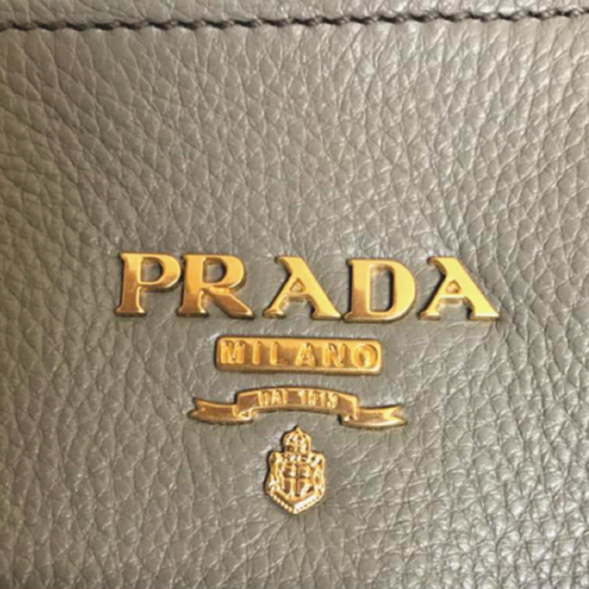 Chic Prada Gray Vitello Phenix Tote - Stylish & Functional Handbag