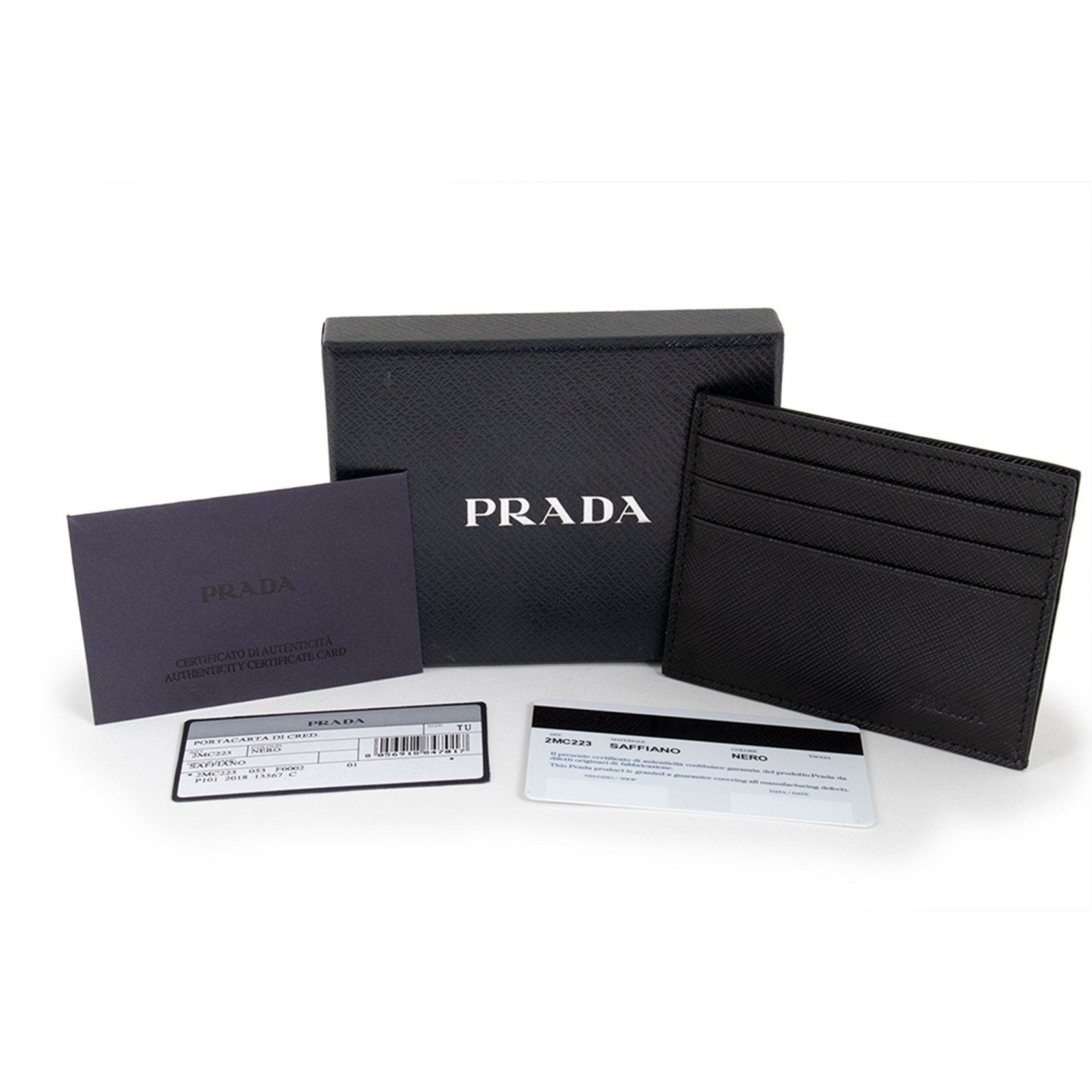 Prada Saffiano Nero Card Holder: Stylish & Compact Italian Luxury