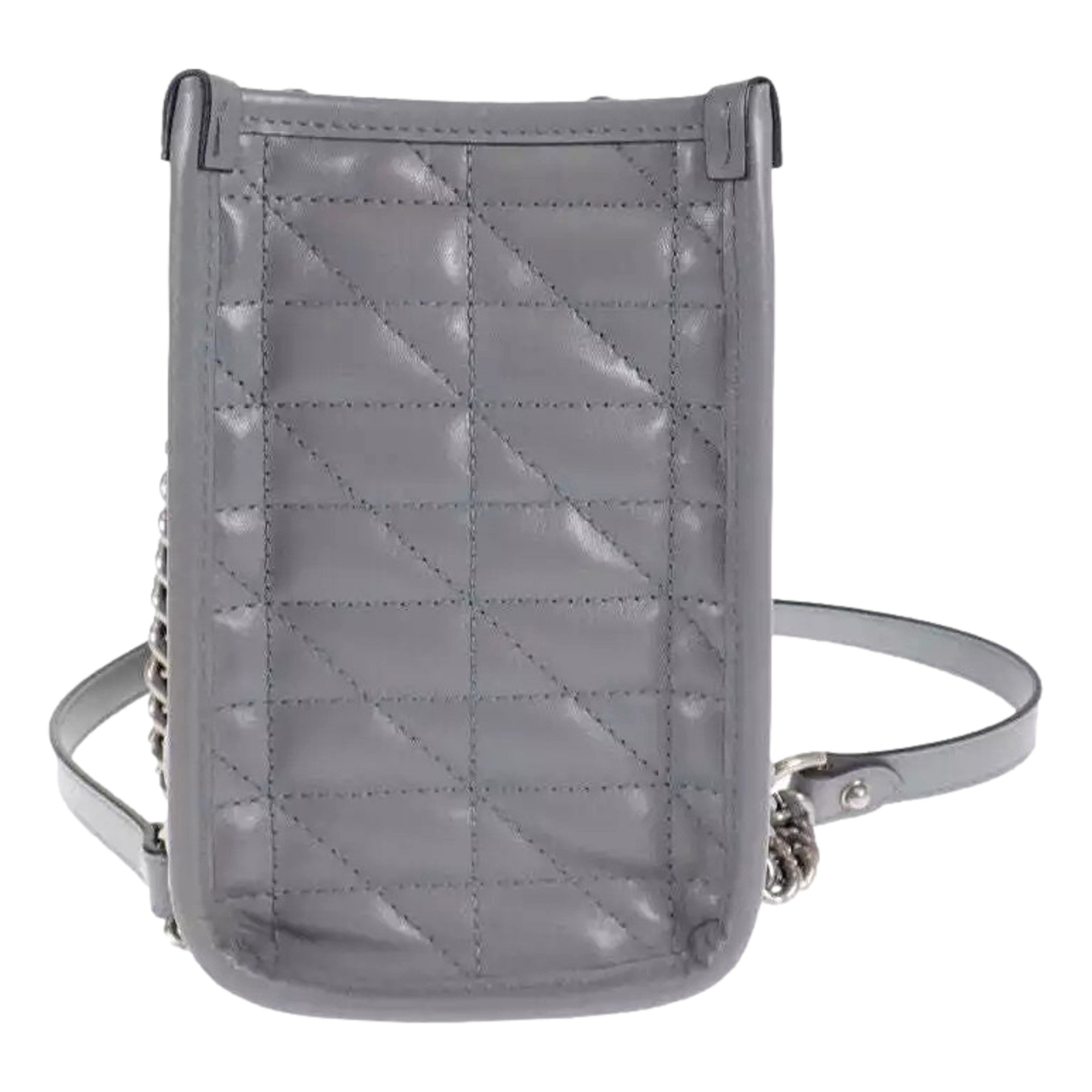 Gucci GG Marmont Tote Bag: Silver Chain Shoulder Bag in Gray Leather